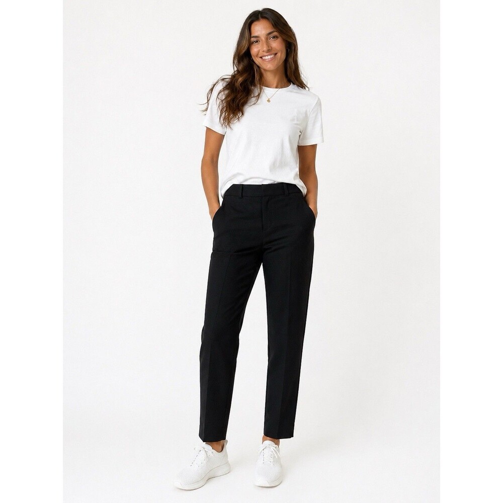 Banana Republic Jackson Fit Pants Black Lurex Stretch Pockets Size 2